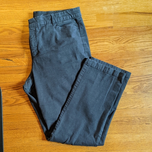 Gloria Vanderbilt Pants - Gloria Vanderbilt Dark Gray Micro Tweed Straight Leg Pan, Size 16